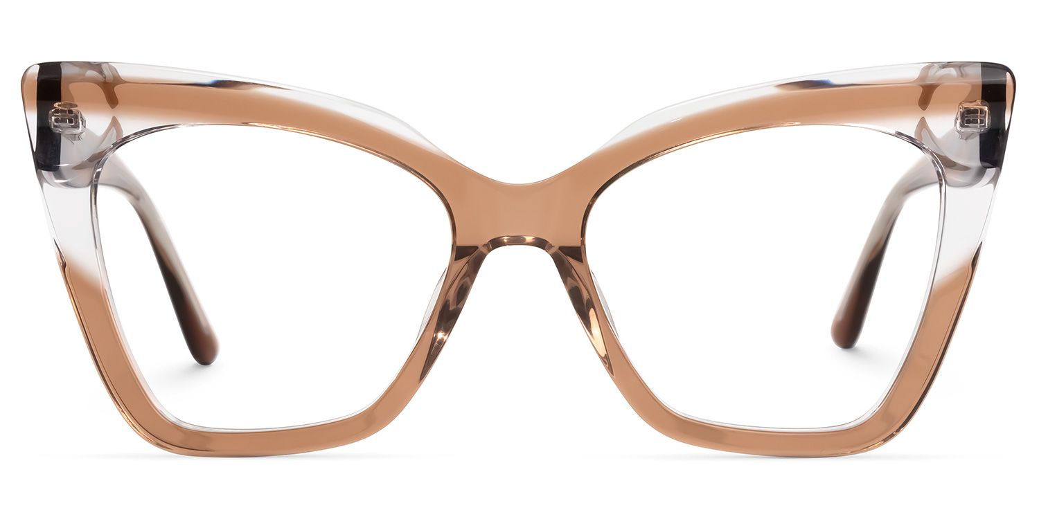 Searcy Cateye Brown Glasses | ZEELOOL UK0
