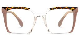 Misty Square Brown Glasses0