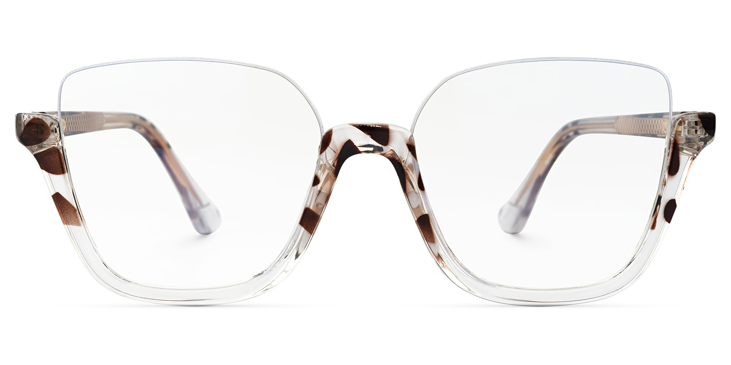 Kellina Square Two-Tone Glasses | ZEELOOL UK0