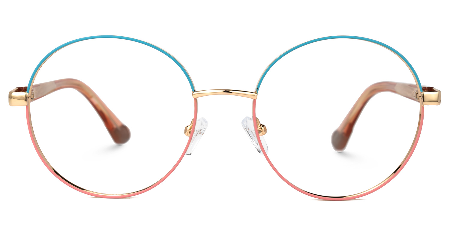Palmore Round Blue-Orange Glasses | ZEELOOL UK0