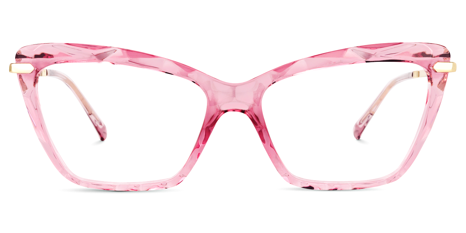 Juliet Pink Cat-eye Frame Glasses for Women | ZEELOOL UK0