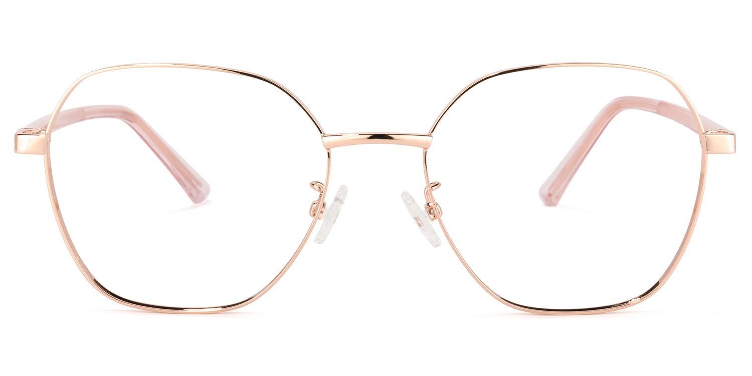 Perry Geometric Rose-Gold Glasses | ZEELOOL UK0