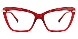 Juliet Red Rectangle Glasses0