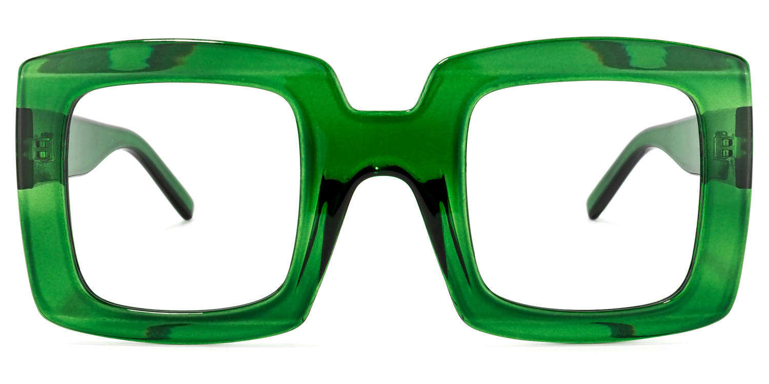 Quincey Square Green Glasses0
