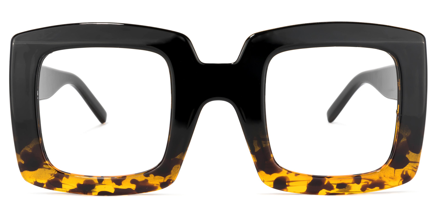 Quincey Square Black Glasses | ZEELOOL UK0