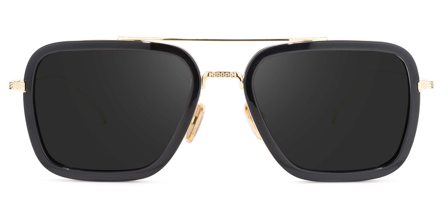 Gifford Aviator Black-Gold Sunglasses | ZEELOOL UK0