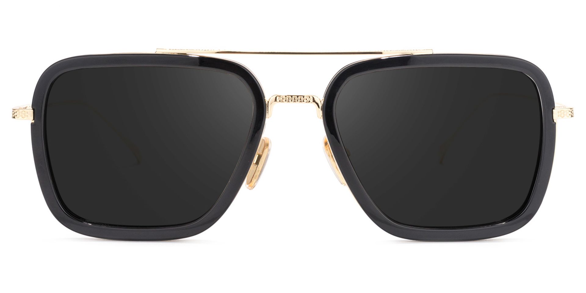 Gifford Aviator Black-Gold Sunglasses | ZEELOOL UK0