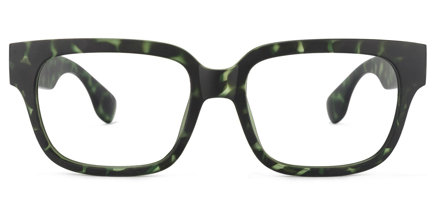 Colin Rectangle Eyeglasses and Green Floral Frames0