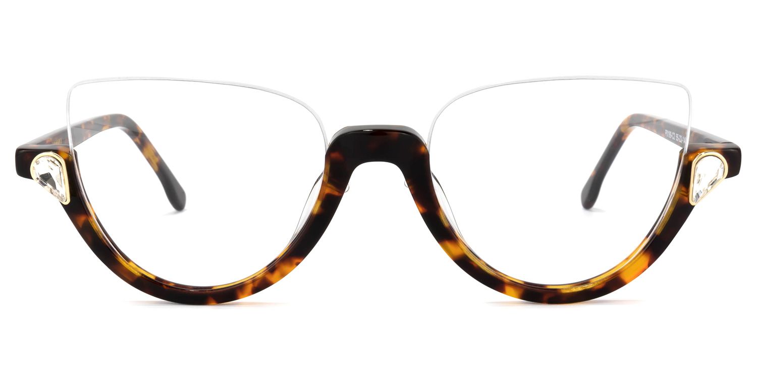 Felicia Tortoise Cat-Eye Frame Glasses | ZEELOOL UK0