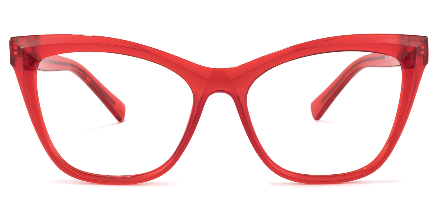 Raegan Cateye Red Glasses | ZEELOOL UK0
