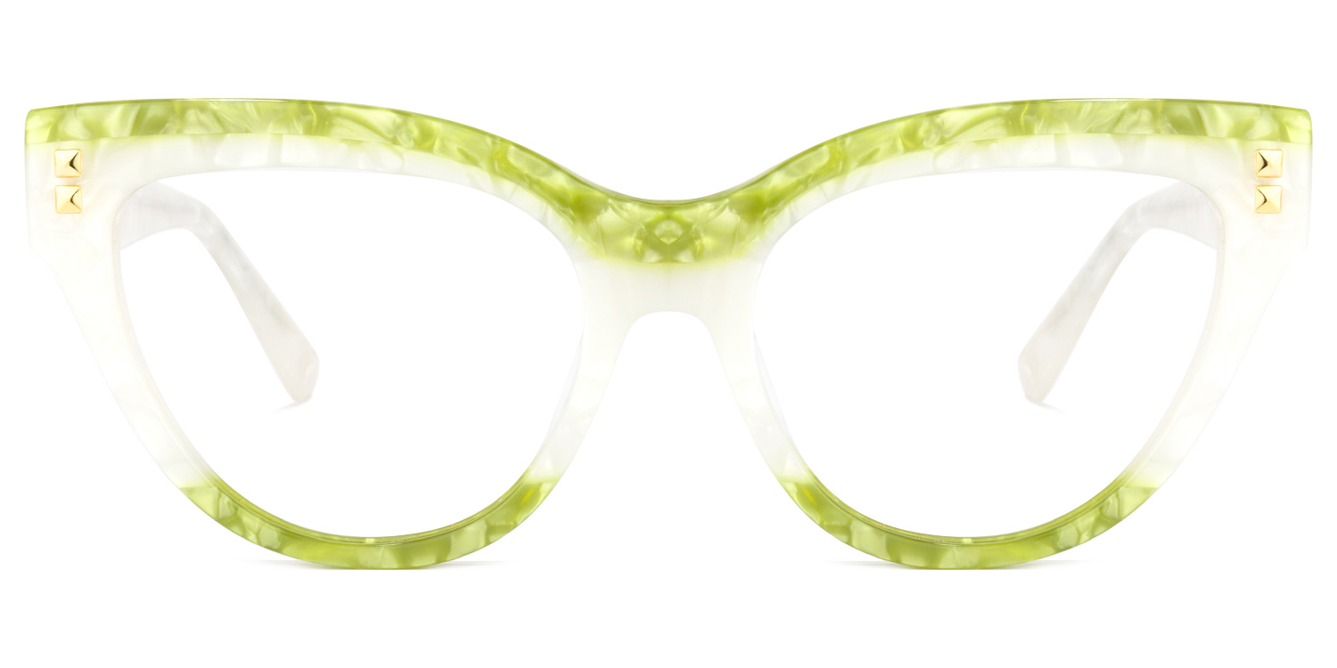 Cascata Cateye Green Glasses | ZEELOOL UK0