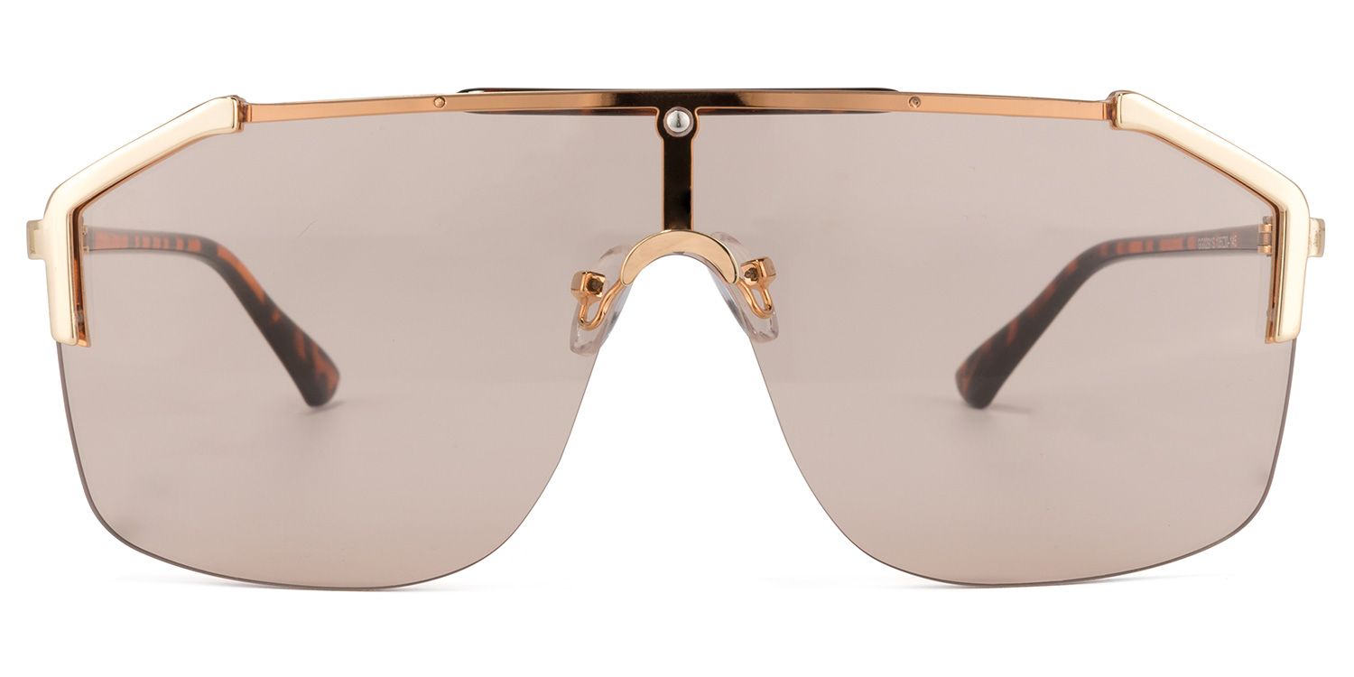 Titus Geometric Beige Sunglasses | ZEELOOL UK0