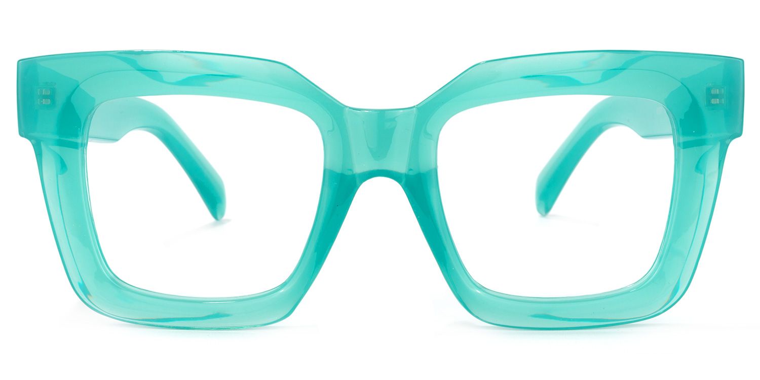 Trinity Square Green Glasses | ZEELOOL UK0