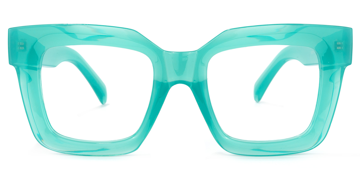Trinity Square Green Glasses | ZEELOOL UK0