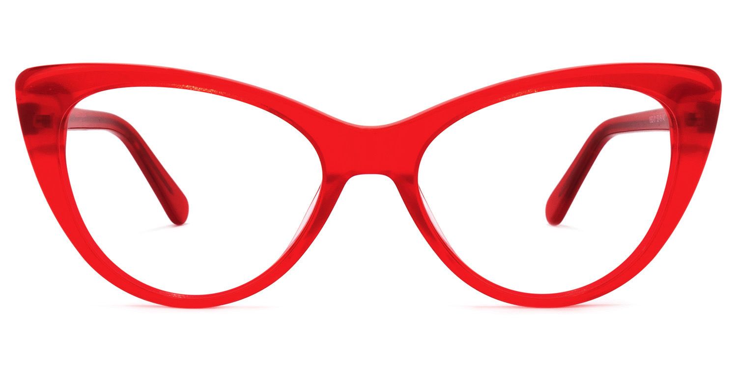Cat Eye Red Glasses | ZEELOOL UK0