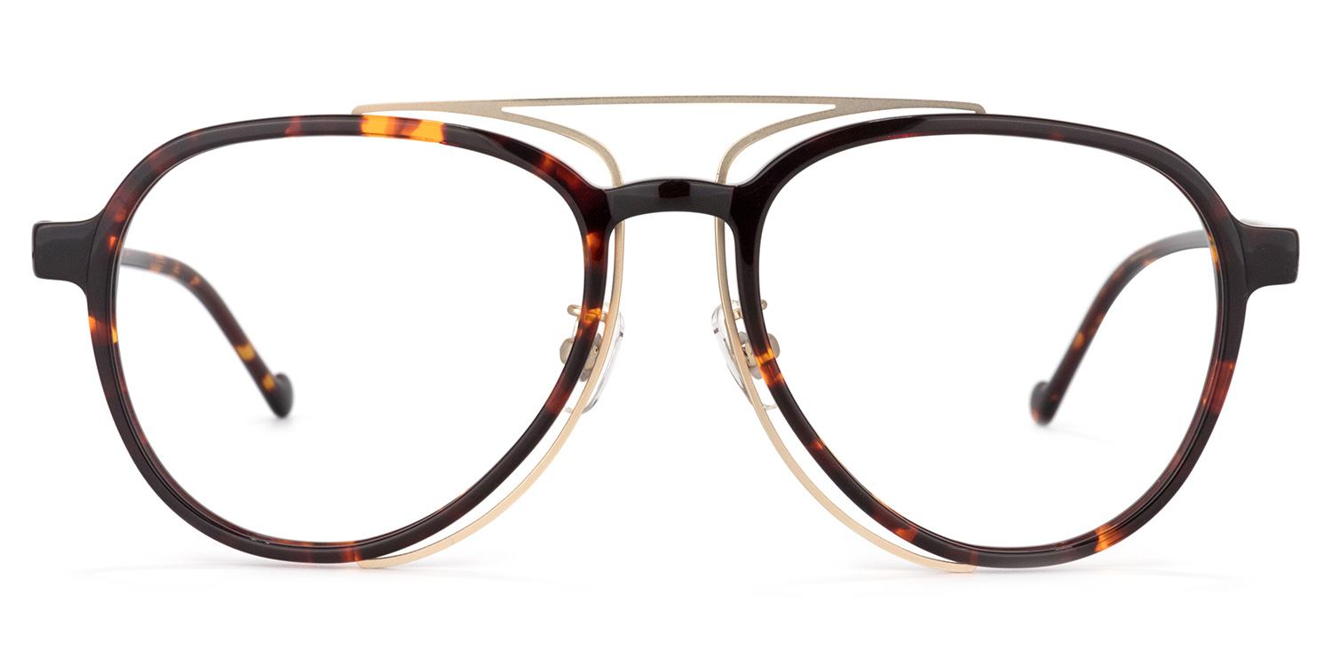 Ezra Geometric Tortoise Glasses | ZEELOOL UK0