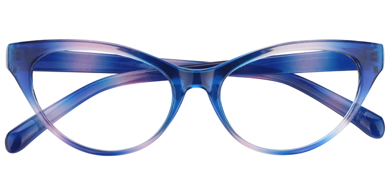 Cateye Blue Reading Glasses | ZEELOOL UK1