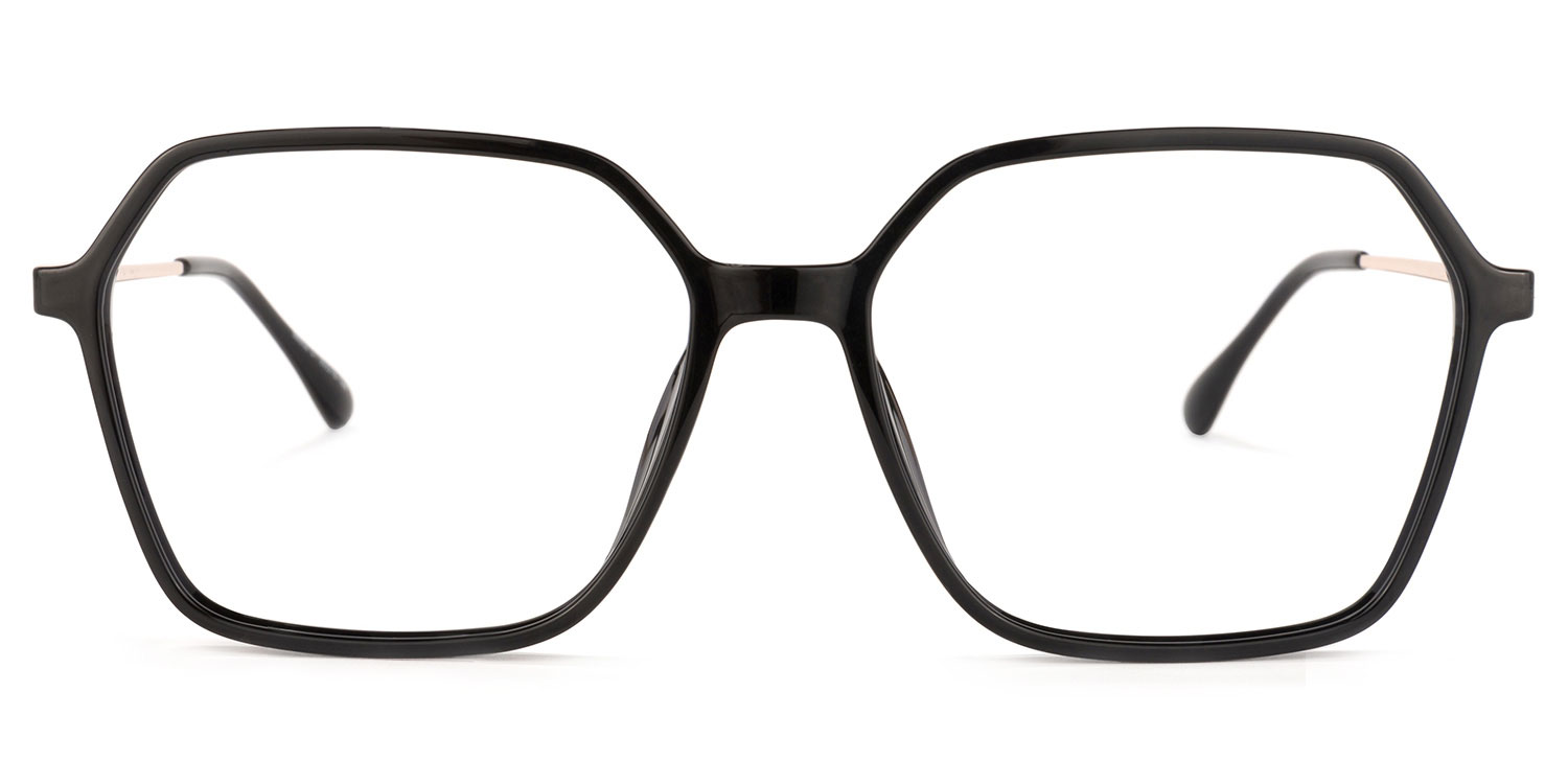 Wisdom Geometric Black Glasses | ZEELOOL UK0
