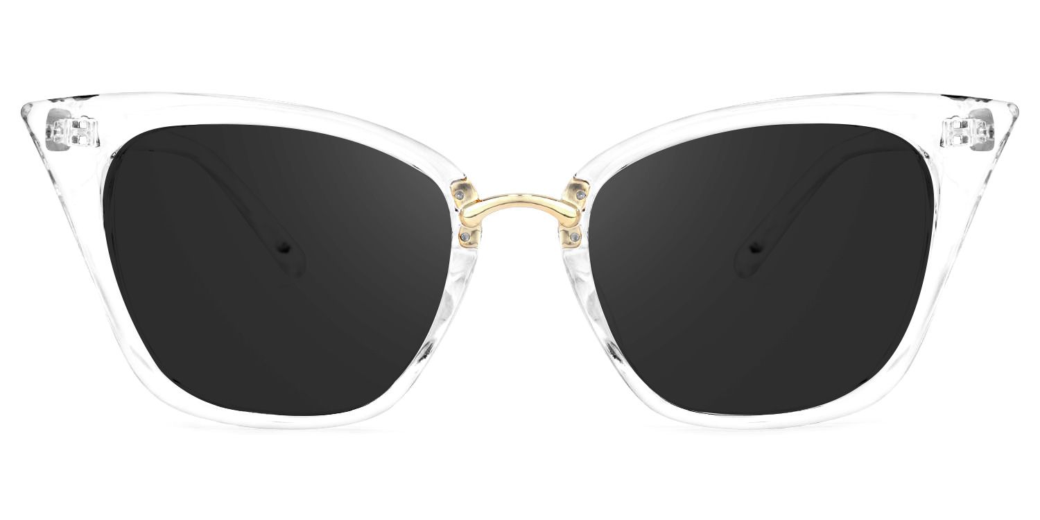 Chandrikar Clear Cat Eye Polarized Sunglasses for Driving | ZEELOOL UK0