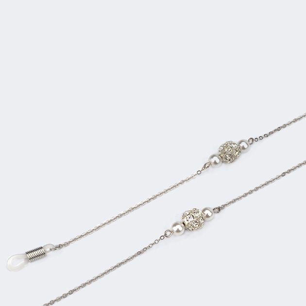 Pearl Silver Eyeglasses Chain-07 | ZEELOOL UK2