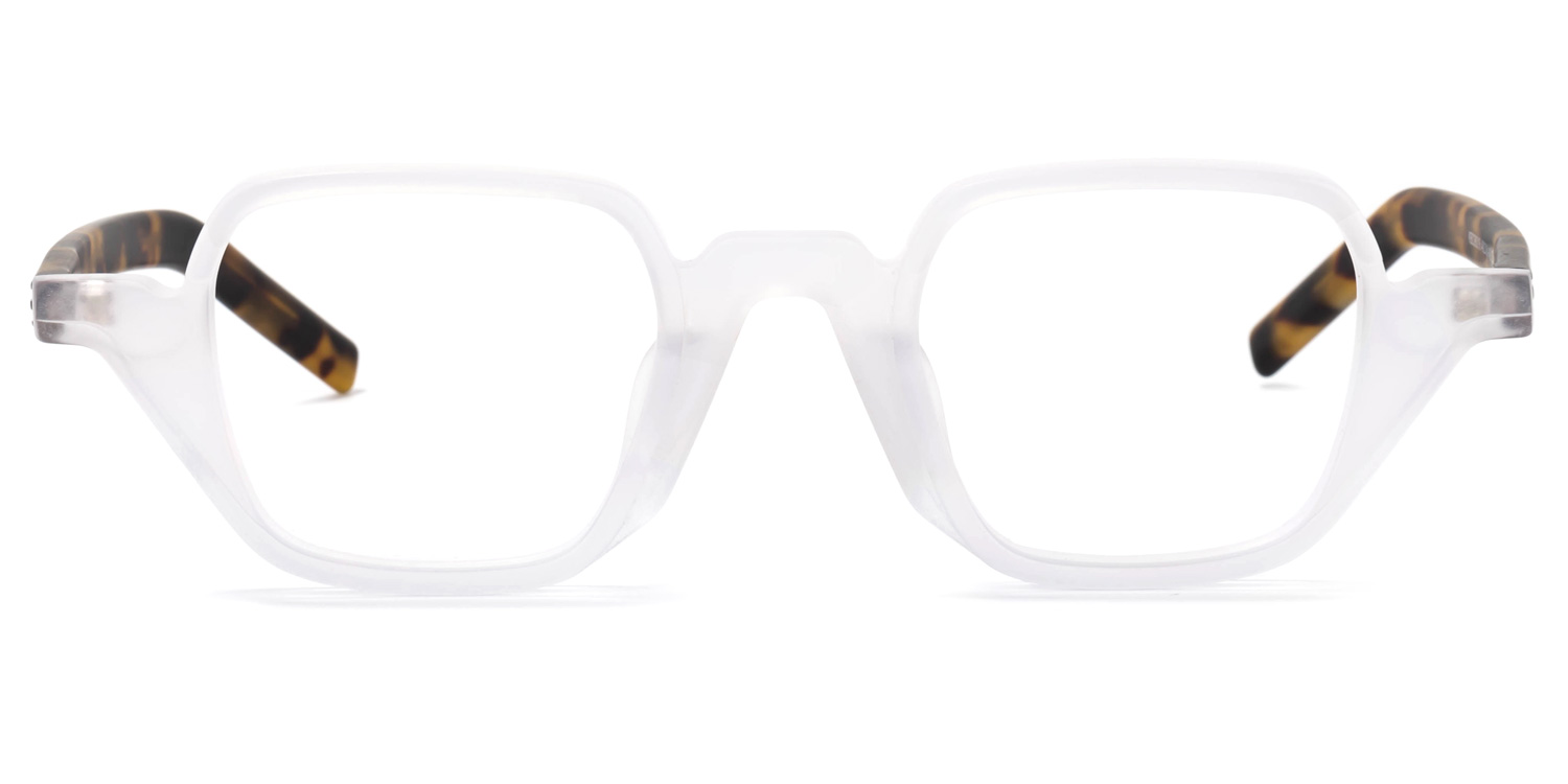 Yasin Square White Glasses | ZEELOOL UK0