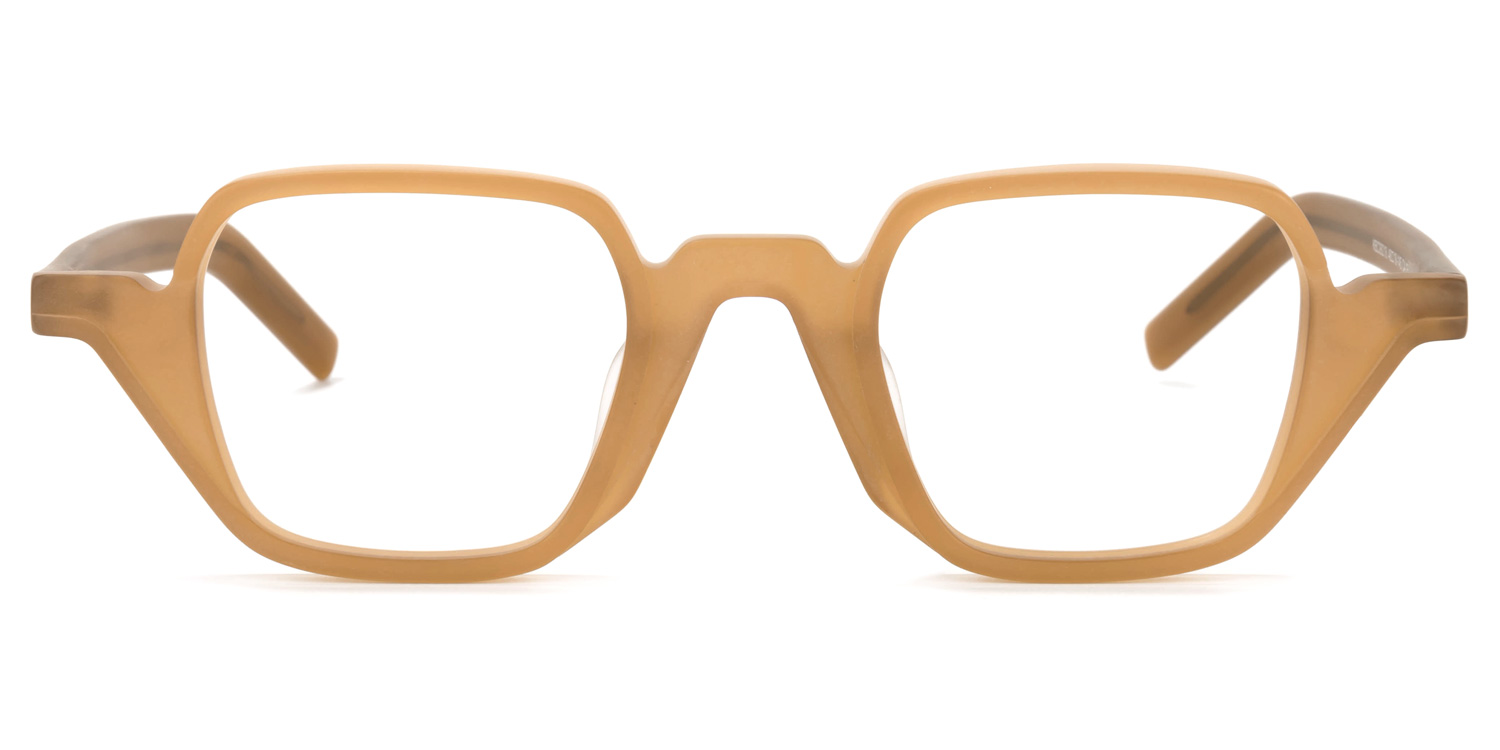 Yasin Square Cameo-Brown Glasses | ZEELOOL UK0