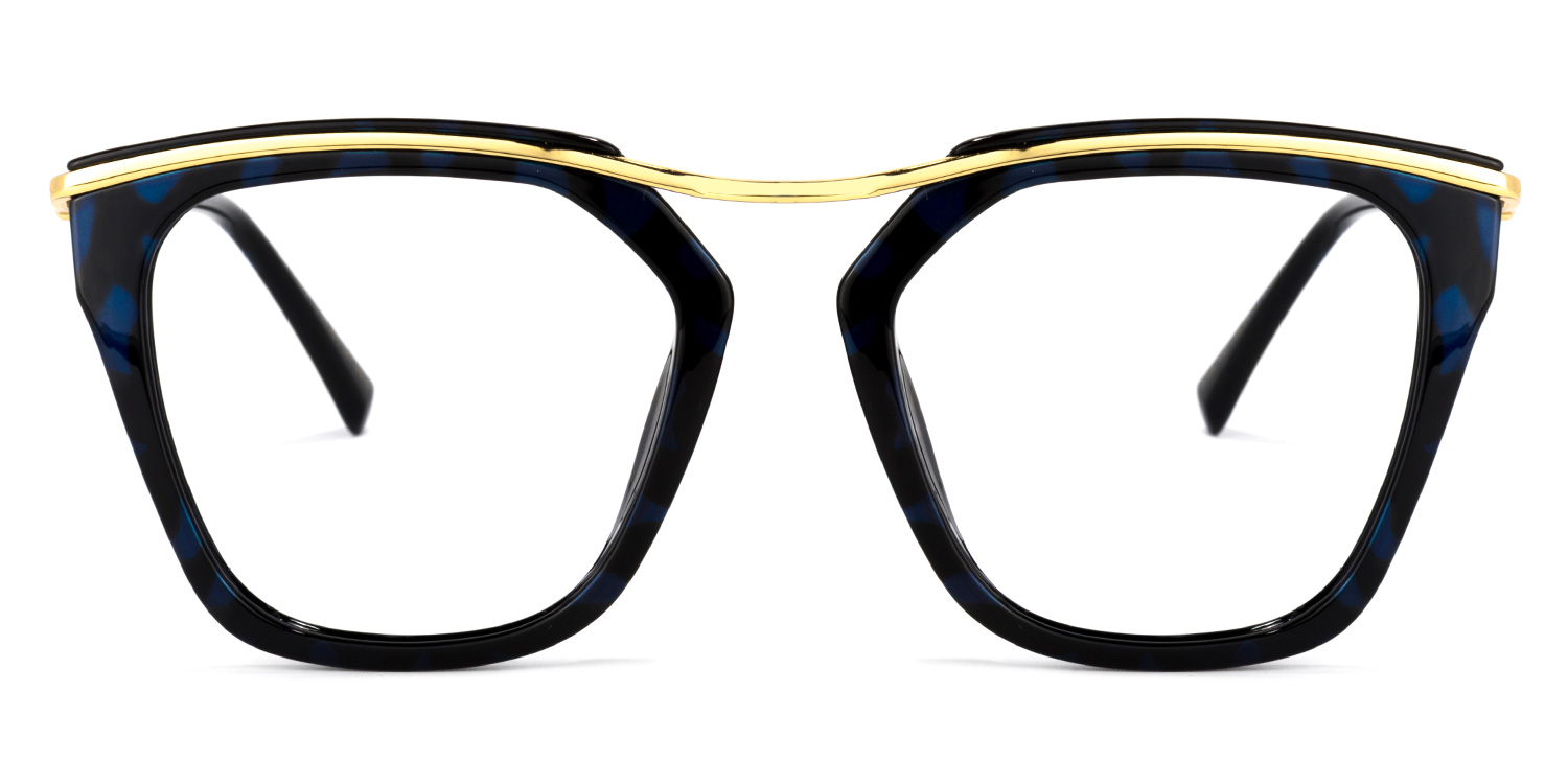 Yadiel Geometric Black-Blue Glasses | ZEELOOL UK0