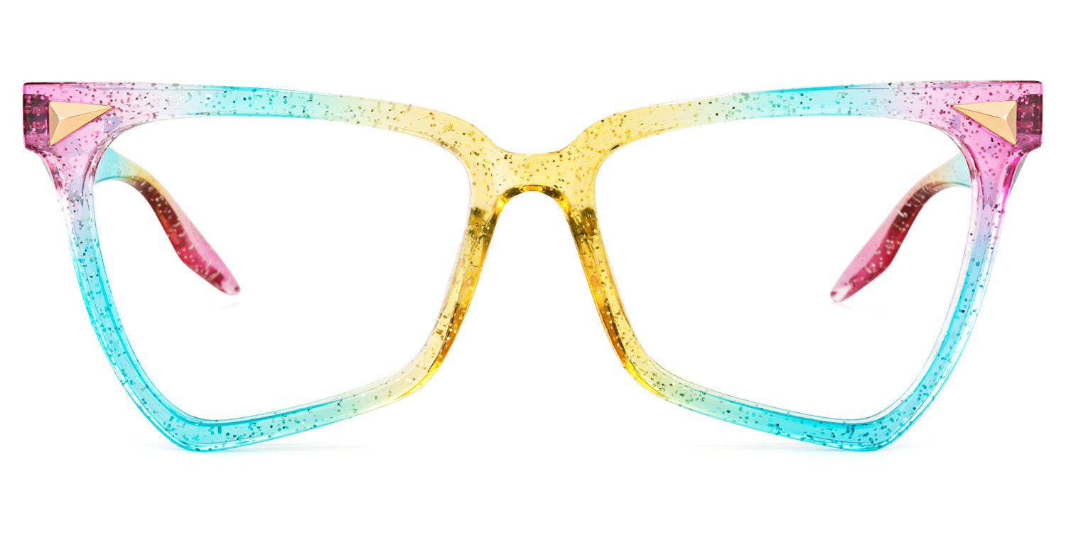 Cicely Geometrical Rainbow Eyeglasses | ZEELOOL UK0