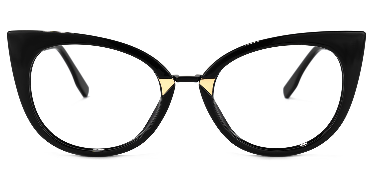 Cat Eye Black Glasses | ZEELOOL UK Eyeglass Frame0