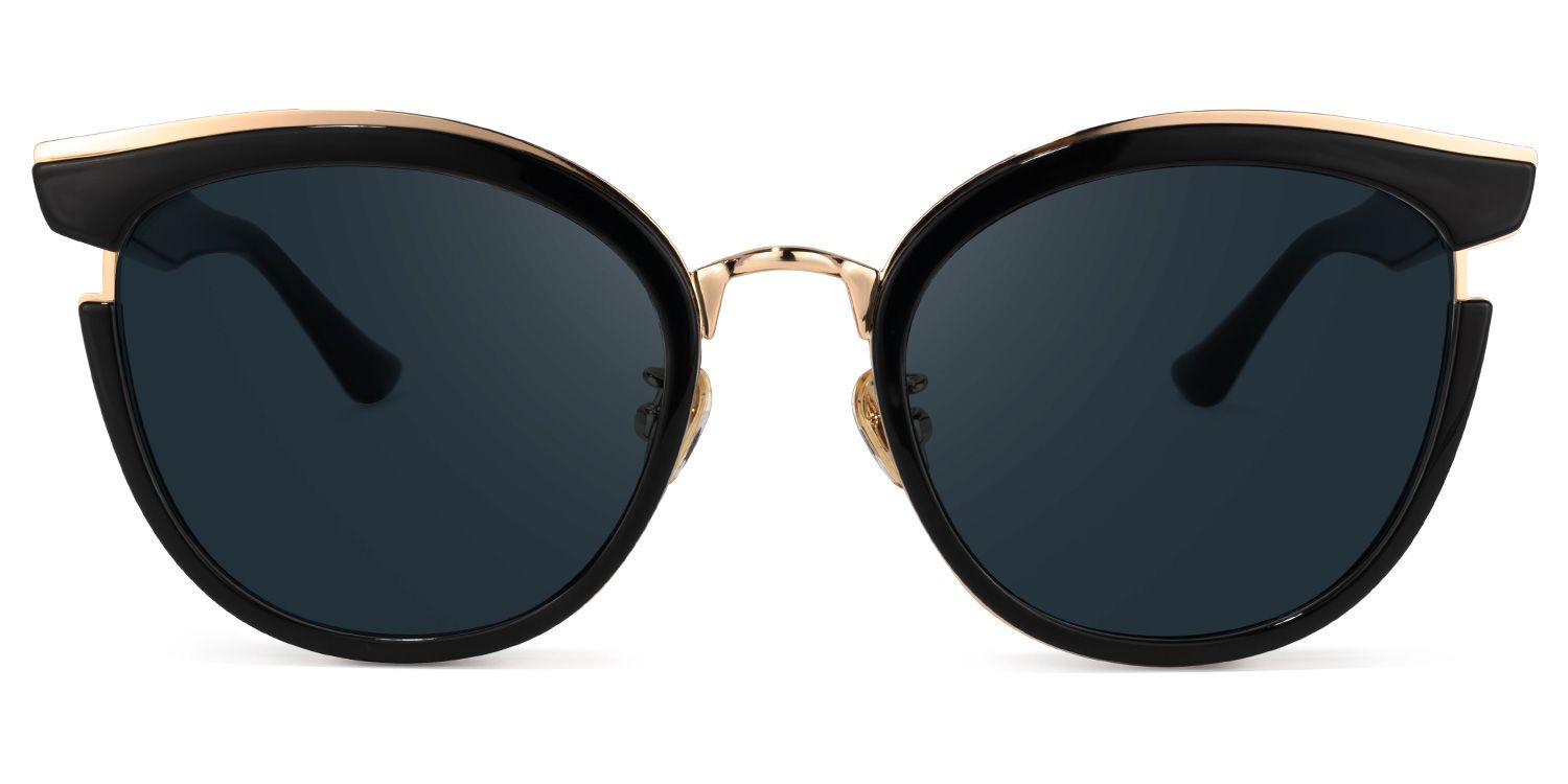 Laraine Cat Eye Black Sunglasses for Women & Men | ZEELOOL UK0