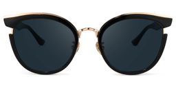 Laraine Cat Eye Black Sunglasses0