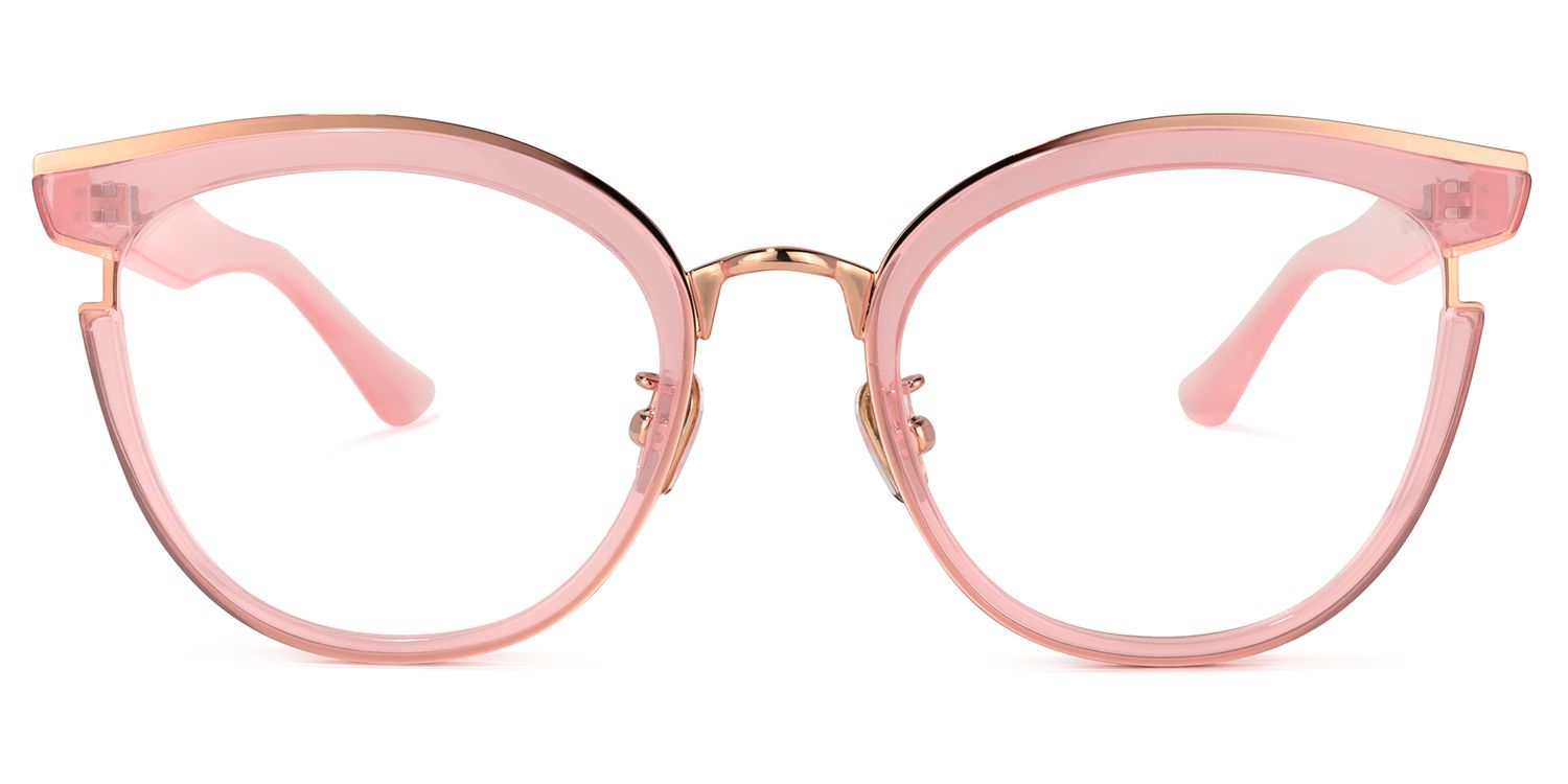 Eleanore Cat Eye Pink Frame Glasses | ZEELOOL UK0