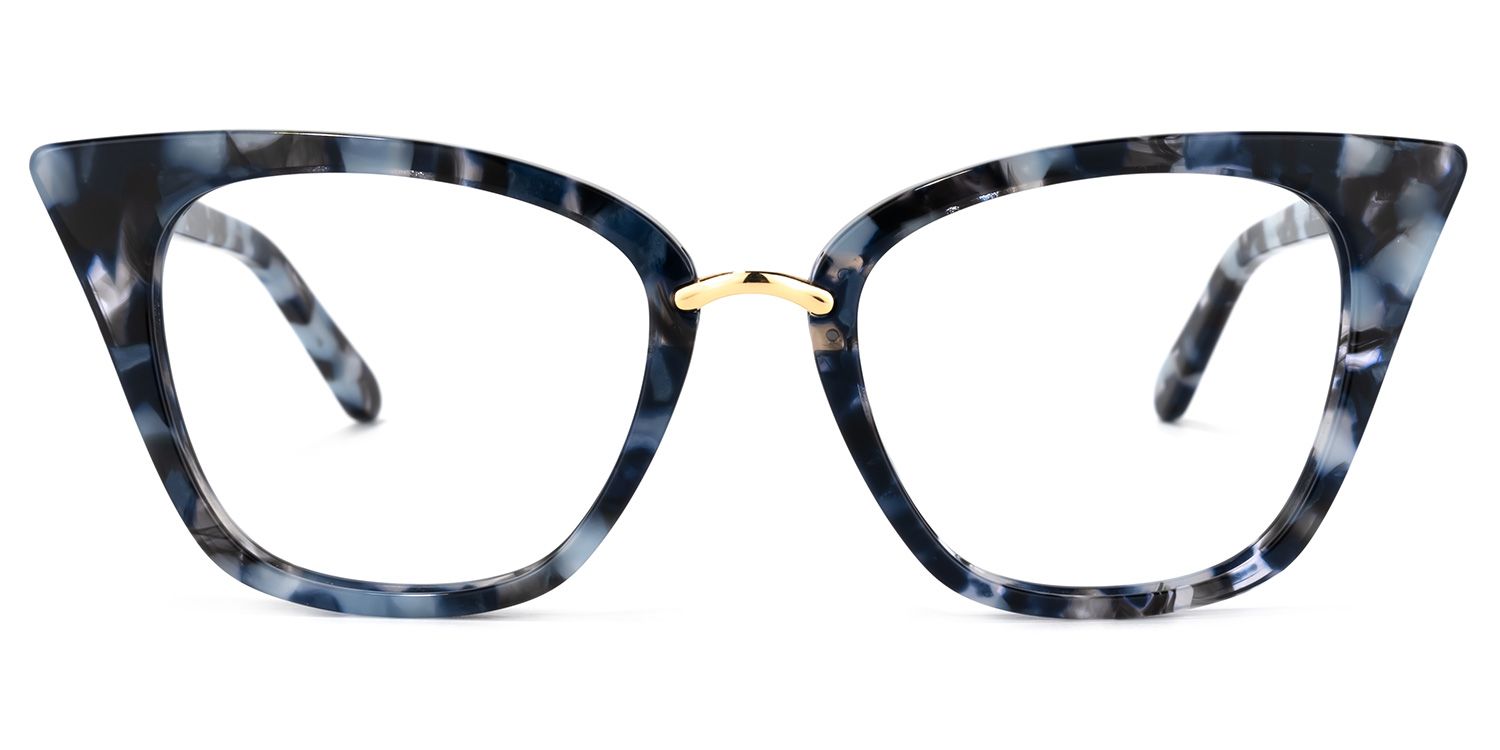 Martha Cat Eye Blue-Tortoise Glasses | ZEELOOL UK0