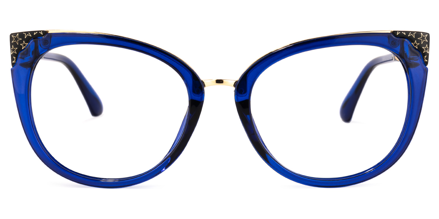 Dalton Cat Eye Blue Glasses | ZEELOOL UK0