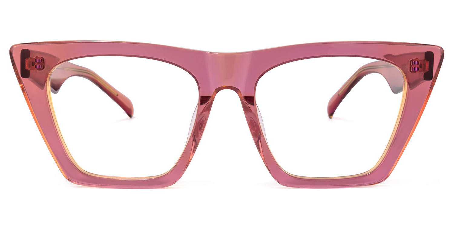 Cecile Cat Eye Pink Glasses | ZEELOOL UK0