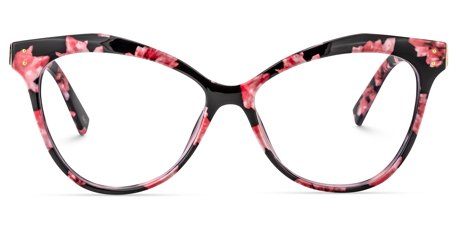 Cateye Pink Floral Glasses | ZEELOOL UK0