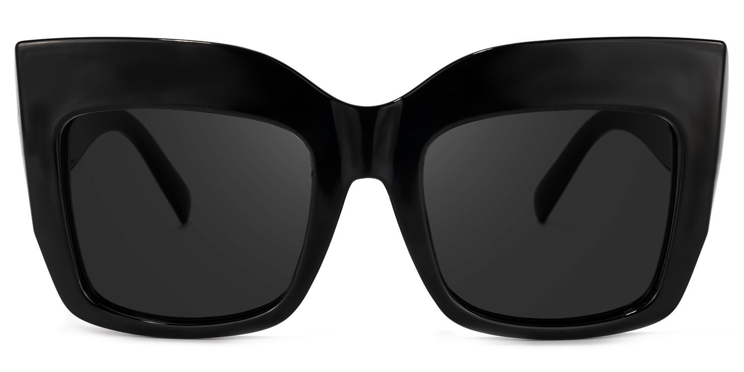 Alberta Cat Eye Black Sunglasses | ZEELOOL UK0
