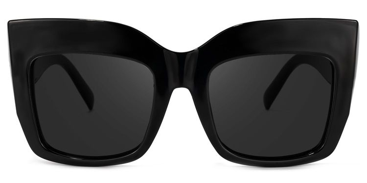 Alberta Black Square Sunglasses