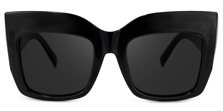 Alberta Cat Eye Black Sunglasses