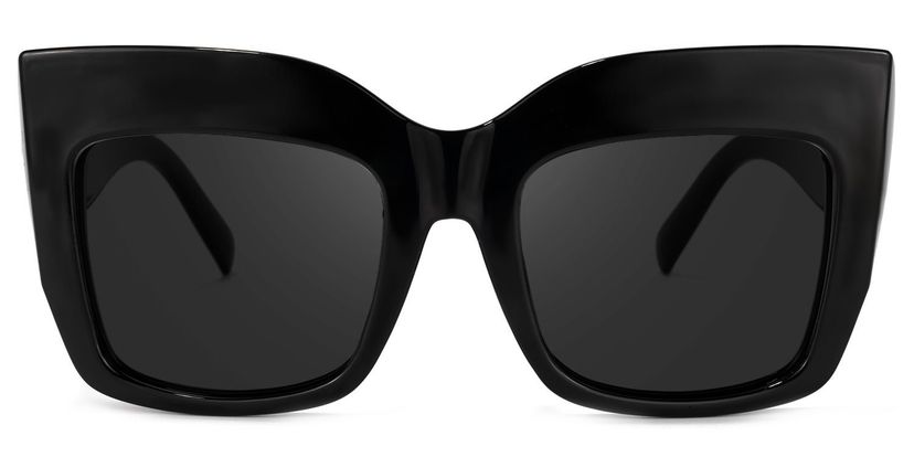 Alberta Black Square Sunglasses