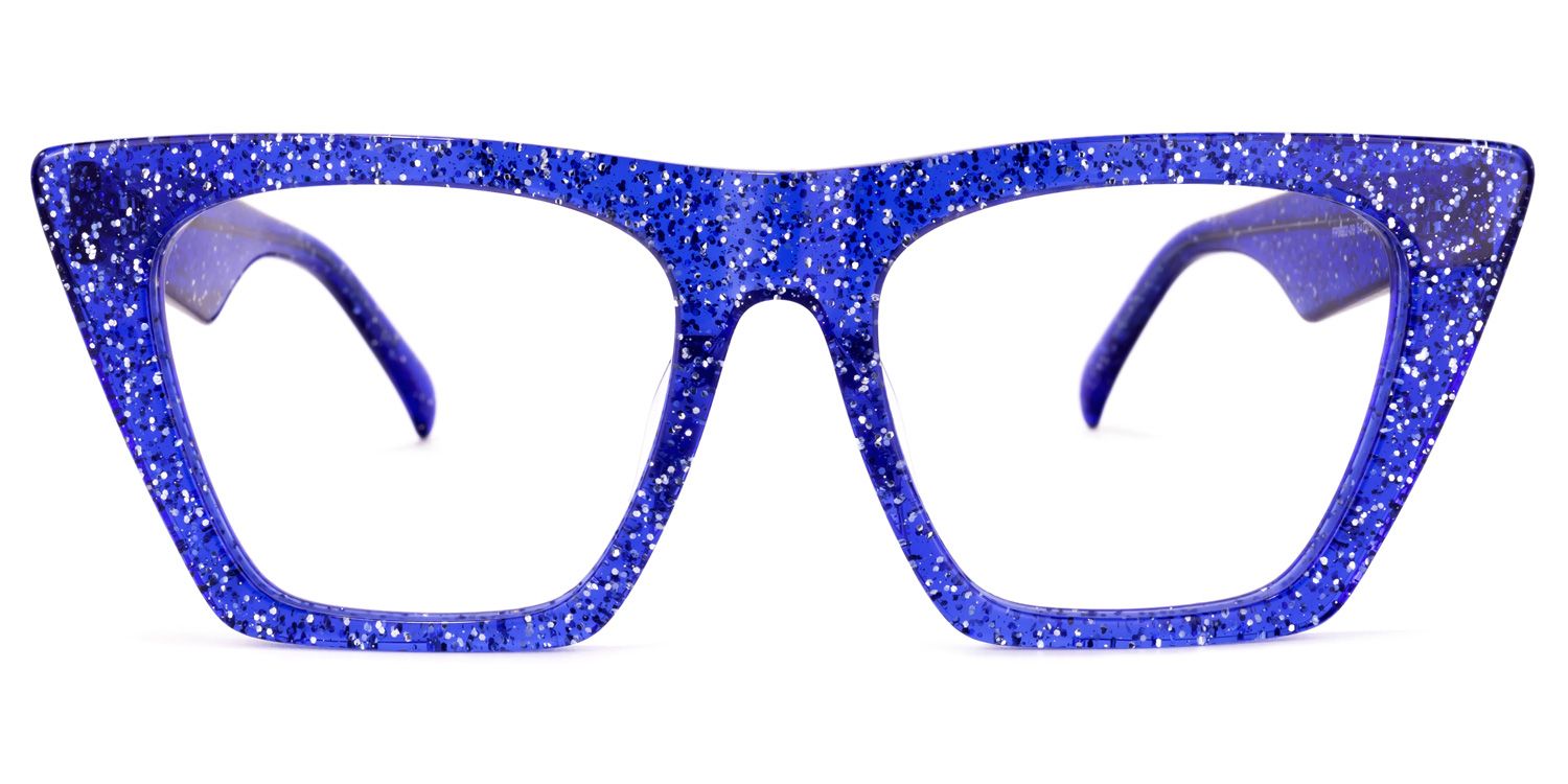 Cecile Cat Eye Blue Glasses | ZEELOOL UK0