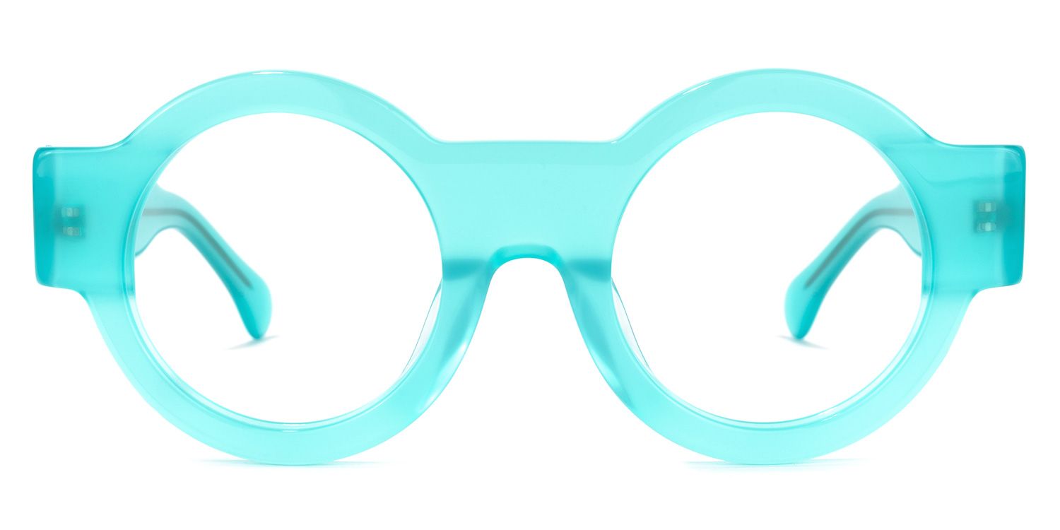 Hardnett Round Turquoise Glasses | ZEELOOL UK0