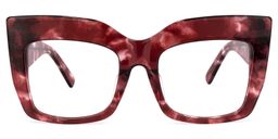 Charmaine Cat Eye Burgundy Glasses0