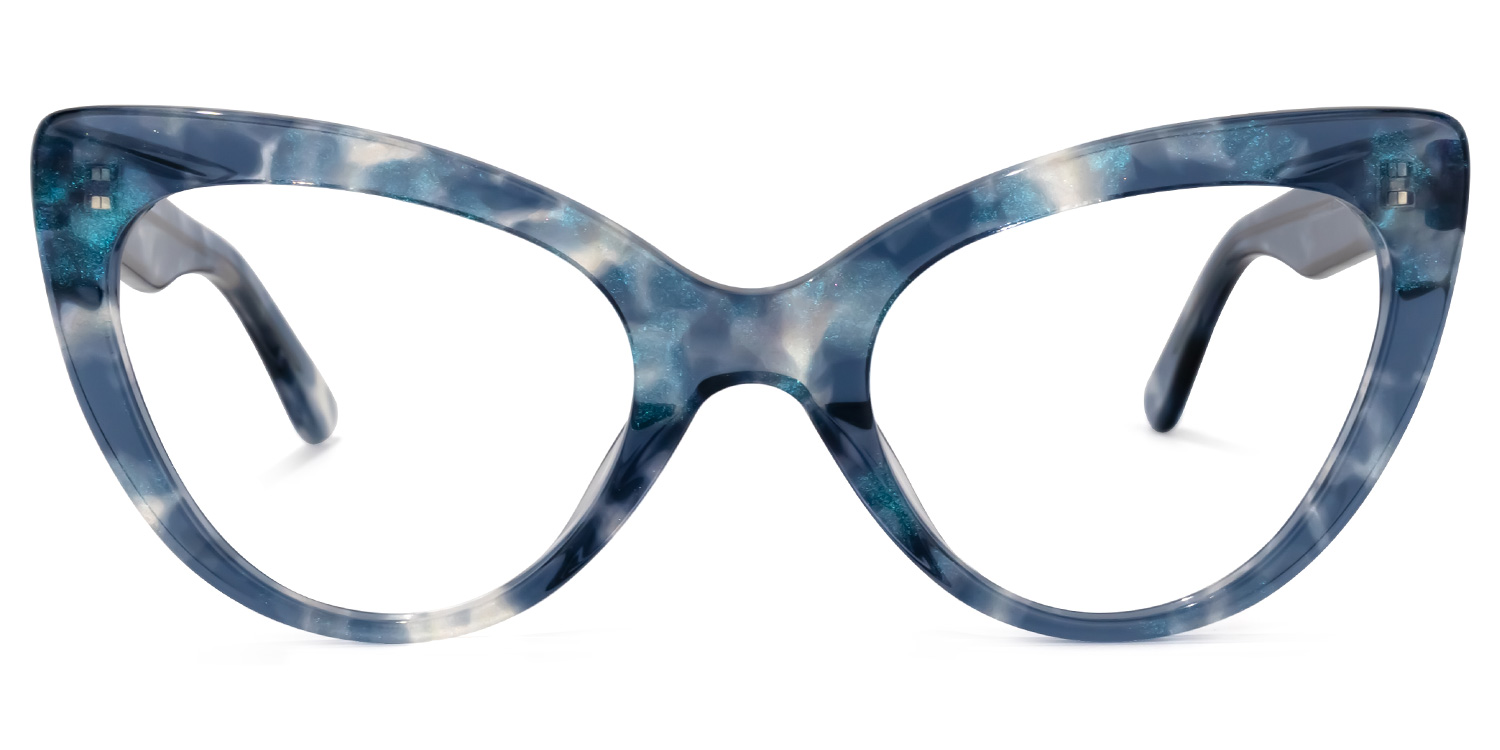 Stjules Cateye Blue Eyeglasses with Acetate Frame0