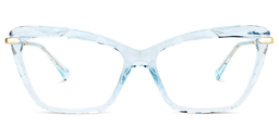 Juliet Light-Blue Rectangle Glasses0
