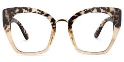 Denis Cat Eye Light Tortoise Glasses0