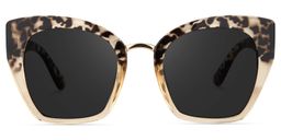 Denis Cat Eye Light Tortoise Sunglasses0
