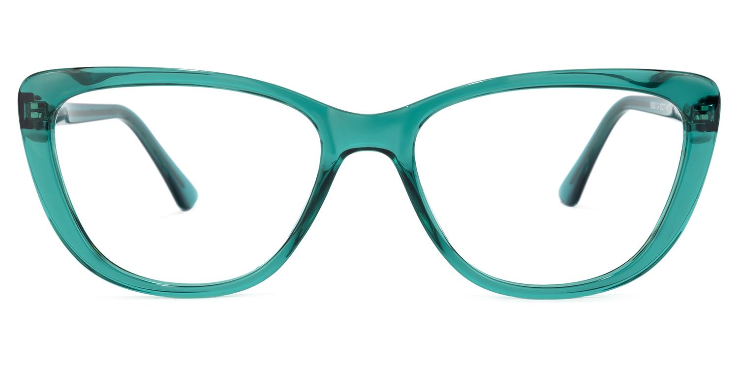 Qamar Cateye Peacock-Blue Glasses | ZEELOOL UK0