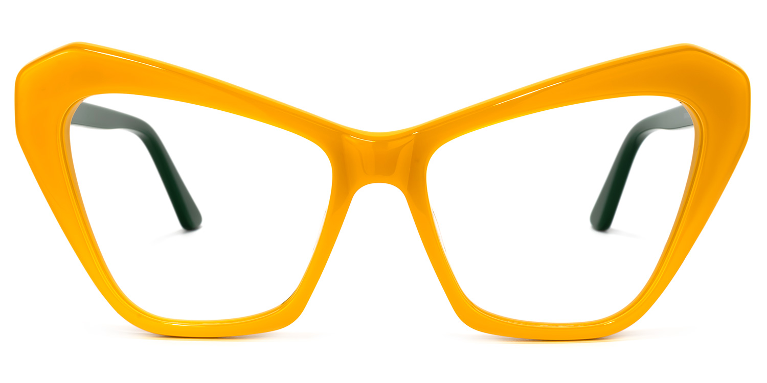 Benita Cateye Yellow Glasses0