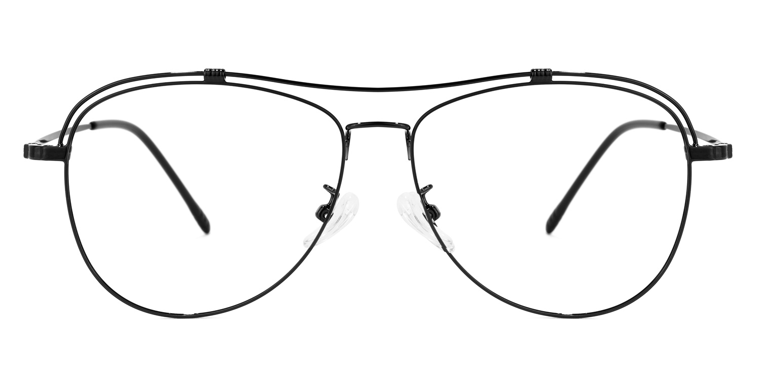 Terica Aviator Black Glasses | ZEELOOL UK0